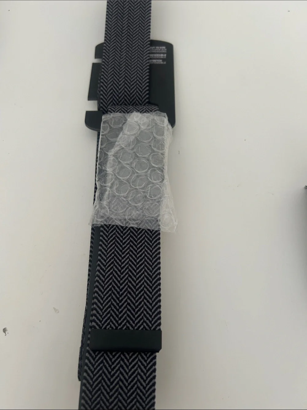 adidas Black and Gray Herringbone Golf Belt